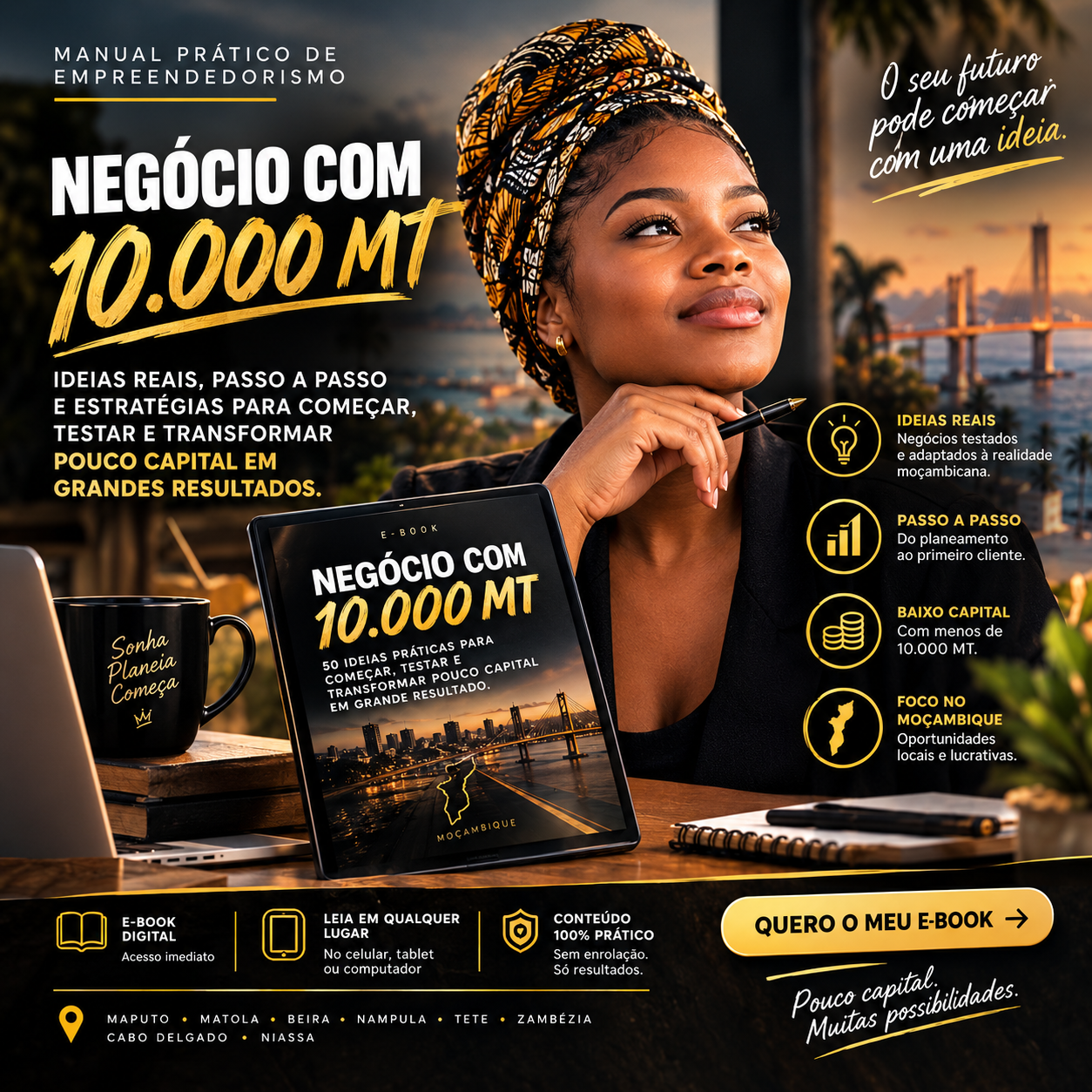 Capa do ebook Negócios com 10.000 MT